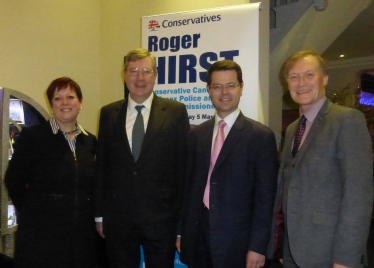 Jackie Doyle-Price MP, Roger Hirst, James Brokenshire MP and David Amess MP